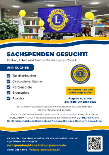 Thumbnail for Sachspenden gesucht für den Benefizmarkt am 04. und 05.12.2026